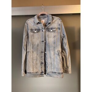 Lularoe Unicorn Jean Jacket Womens  Denim Light Wash Applique Embroidery Size‎ L